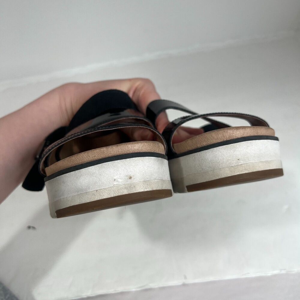 Ugg Braelynn Sandal Black Patent Leather Strappy Platform Sandal Size 9.5 - Picture 9 of 9